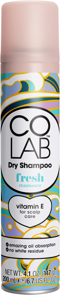 Can of COLAB Fresh 200ml Dry Shampoo