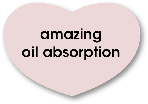amazing oil absorption without white residue